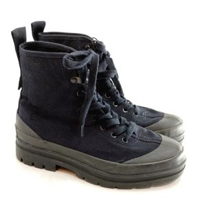Everlane‎ Utility Boots Organic Cotton Black Lug Sole